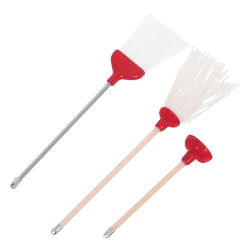 FRCOLOR 3 Stück Teiliges Miniatur Reinigungsset Realistischer Mop Besen und Toilettenstößel für Puppenhaus Dekoration Rollenspiel Accessoires für Kreative Spielideen FRCOLOR 3 Stück Teiliges Miniatur Reinigungsset Realistischer Mop Besen und Toilettenstößel für Puppenhaus Dekoration Rollenspiel Accessoires für Kreative Spielideen von FRCOLOR