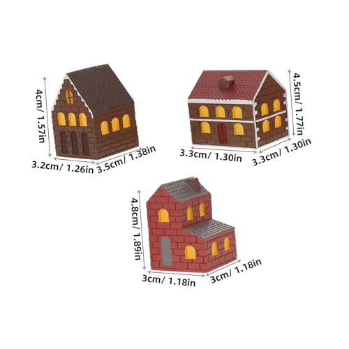 FRCOLOR 3 Stück Teiliges Miniaturhaus Japanischer Stil Miniaturhaus Kabine Resin Mini Cottage Haus Figuren für Puppenhaus Garten Dekoration Mikro Landschaft Kunsthandwerk von FRCOLOR