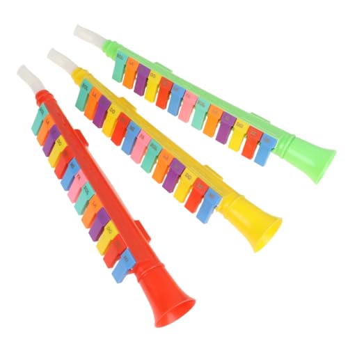 FRCOLOR 3 Stück Teiliges Plastik Mundharmonika Tasten Pädagogisches Musikinstrument für Jungen Mädchen Kindergarten Bühnenauftritt Zufällige Farbe Zufällige Farbe von FRCOLOR