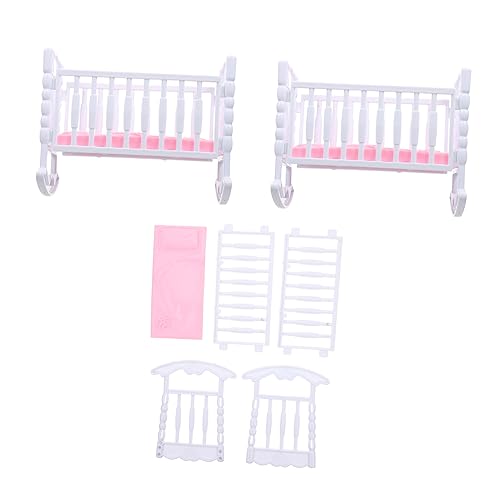 FRCOLOR 3 Stück Teiliges Puppenstuben Zubehör aus Sicherem Farbenfrohes Miniatur Kinderbett für Puppen Dekoratives und Pädagogisches für Ab Jahren von FRCOLOR