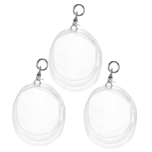 FRCOLOR 3 Stück Teiliges Puppentaschen Transparent PVC Aufbewahrungstasche mit Schlüsselanhänger Kleine Tragbare Puppen Tragetasche für Reisen Schule und von FRCOLOR