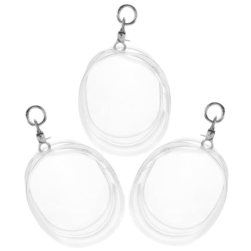 FRCOLOR 3 Stück Teiliges Puppentragetaschen Transparent PVC mit Schlüsselanhänger Kleine Aufbewahrungstasche für Puppenkleidung Tragbare Puppenhalter für Unterwegs von FRCOLOR
