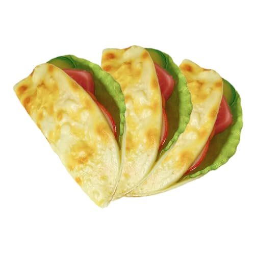 FRCOLOR 3 Stück Teiliges Realistisches Pancake Modell mit Gemüsefüllung Täuschend Echte Burrito und Taco Simulation Vielseitiger Deko und Fotorequisit für Zuhause und Shop von FRCOLOR