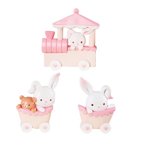 FRCOLOR 3 Stück Teiliges Resin Geburtstagskuchen Ornament Kleine Hasen Eisenbahn Deko Kreative und Langlebige Tortendeko für Zuhause Tisch und Partydekoration FRCOLOR 3 Stück Teiliges Resin Geburtstagskuchen Ornament Kleine Hasen Eisenbahn Deko Kreative und Langlebige Tortendeko für Zuhause Tisch und Partydekoration von FRCOLOR