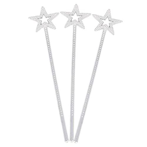 FRCOLOR 3 Stück Teiliges Silbernes Feenstab mit Sternspitze Glitzernde Zauberstäbe für Kinderkostüme als Party Deko Accessoire für Mädchen Faschingskostüm Vielseitig für Halloween und FRCOLOR 3 Stück Teiliges Silbernes Feenstab mit Sternspitze Glitzernde Zauberstäbe für Kinderkostüme als Party Deko Accessoire für Mädchen Faschingskostüm Vielseitig für Halloween und von FRCOLOR