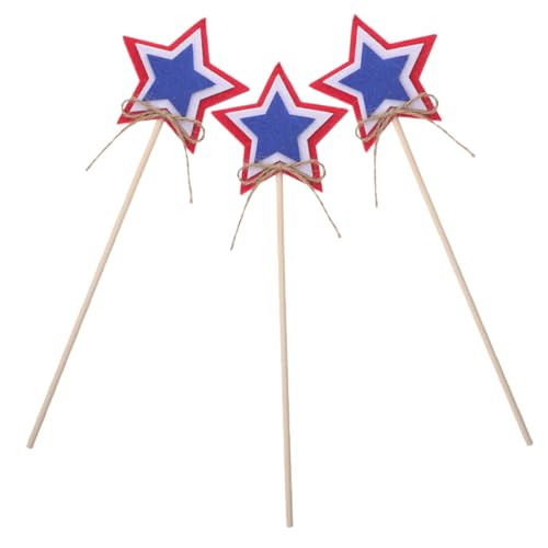 FRCOLOR 3 Stück Teiliges Star Topper Feenstäbe Handgefertigt aus Filz und Holz Leichte Stabile Party Dekoration für Unabhängigkeitstag als Foto Requisite für Familie und Freunde FRCOLOR 3 Stück Teiliges Star Topper Feenstäbe Handgefertigt aus Filz und Holz Leichte Stabile Party Dekoration für Unabhängigkeitstag als Foto Requisite für Familie und Freunde von FRCOLOR