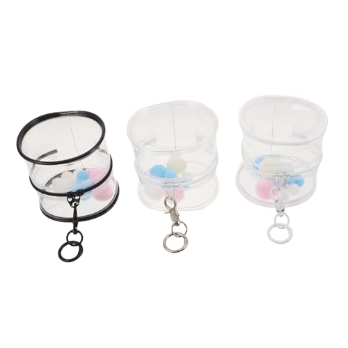 FRCOLOR 3 Stück Teiliges Transparentes PVC Aufbewahrungsset für Sammelfiguren Tragbare Display Tasche mit Schlüsselanhänger Leicht Kratzfest Stoßgeschützt für Reisen und Alltag von FRCOLOR
