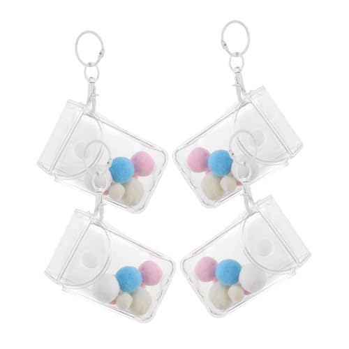 FRCOLOR 3 Stück Teiliges Transparentes PVC Figuren Display mit Kettenanhänger Minimalistischer Organizer für Sammler Tragbare Aufbewahrungstasche für Mini Dolls und Sammelfiguren von FRCOLOR