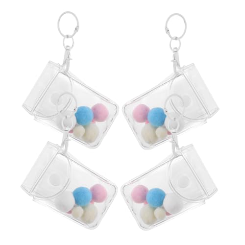 FRCOLOR 3stücke Transparente PVC-Figuren-ausstellungstasche Mini-Puppen-aufbewahrungsbox Tragbarer Organizer Mit Reißverschluss Hängende Spielzeugtasche Für Sammlerstücke von FRCOLOR