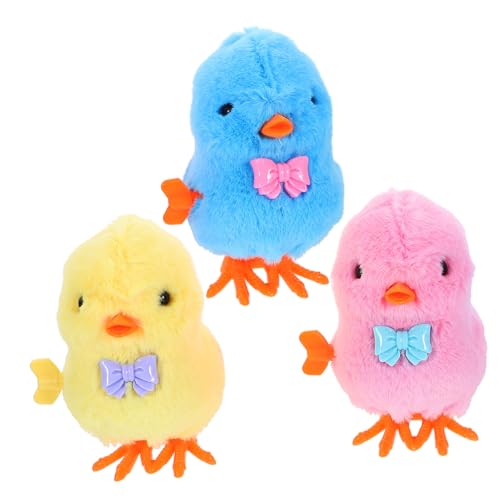 FRCOLOR 3 Stück Teiliges Wind Up mit Springenden Küken für Mechanische Aufzieh Hühner Buntes Cartoon Hühnchen für Jungen Mädchen und Junge Mädchen Zufällige Farbe Zufällige Farbe von FRCOLOR
