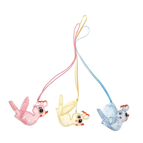 FRCOLOR 3 Stück Tierpfeifen mit Wasserfunktion für Bunte Vogelpfeifen Robustes Peacock-rufspielzeug Interaktive Klangvariation Tragbare Musikalische Kleininstrumente für Outdoor-spielspaß von FRCOLOR