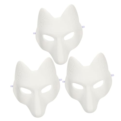 FRCOLOR 3 Stück Unbemalte Fuchs Masken aus PU DIY Masquerade Kostüm Cosplay Accessoire für Halloween Karneval Geburtstagsfeiern und Maskerade Sichere Tiermasken zum Bemalen und Basteln FRCOLOR 3 Stück Unbemalte Fuchs Masken aus PU DIY Masquerade Kostüm Cosplay Accessoire für Halloween Karneval Geburtstagsfeiern und Maskerade Sichere Tiermasken zum Bemalen und Basteln von FRCOLOR