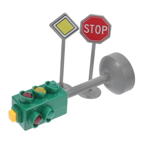FRCOLOR 3 Stück Verkehrssignalspielset Teiligem Ampel Zebrastreifenmodell Interaktive Licht Sprachfunktion Sicheres Kunststoffspielzeug zur Verkehrsregel erziehung für Kindergarten und von FRCOLOR