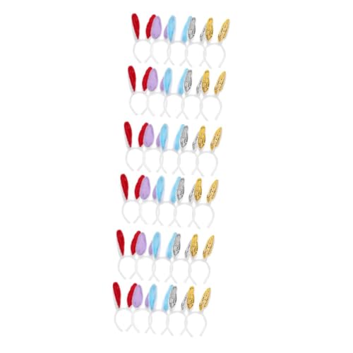 FRCOLOR 30 Stck. Teiliges Hasenohren Haarreif aus Weichem Plüsch und Pailletten Komfortabel und Strapazierfähig Haarband für Ostern Fasching Party und Bühnenauftritte FRCOLOR 30 Stck. Teiliges Hasenohren Haarreif aus Weichem Plüsch und Pailletten Komfortabel und Strapazierfähig Haarband für Ostern Fasching Party und Bühnenauftritte von FRCOLOR