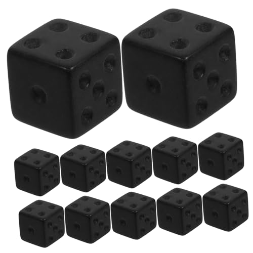 FRCOLOR 30 Stück Acryl Würfel Schwarz Frosted Spielwürfel für Brettspiele und Partys für Unterhaltung und Spaß mit Freunden und Familie von FRCOLOR