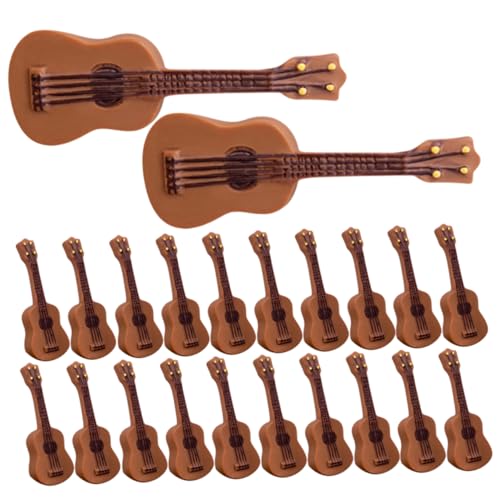 FRCOLOR 30 Stück Miniatur Gitarrenfigurinen aus Resin Realistische Musikinstrument Dekoration für Puppenhäuser und Schreibtische für Sammler und Musikliebhaber von FRCOLOR