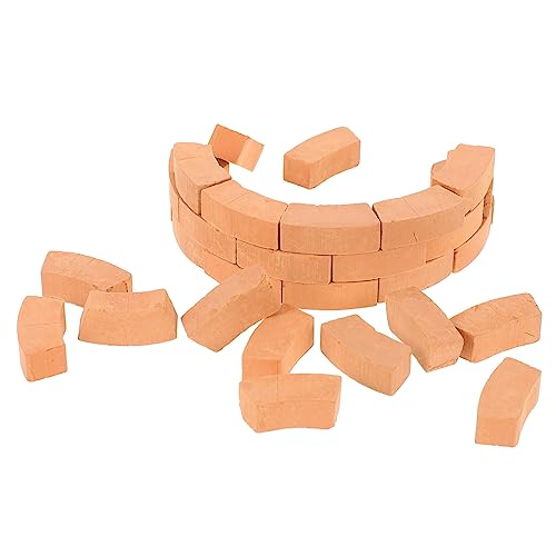 FRCOLOR 30 Stück Miniatur Ziegelsteine Teiliges für Sandtisch Dekoration Realistische Bausteine für Puppenhaus Garten und Architekturprojekte für Kreative DIY Projekte und Mikro von FRCOLOR