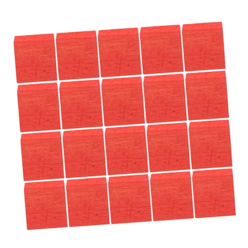 FRCOLOR 30 Stück Quadratische Holzbausteine Rot Vielseitige Bauklötze für DIY Bastelprojekte Pädagogisch Wertvolle Holz Würfel für Kreative Modellgestaltung und Lernspiele von FRCOLOR