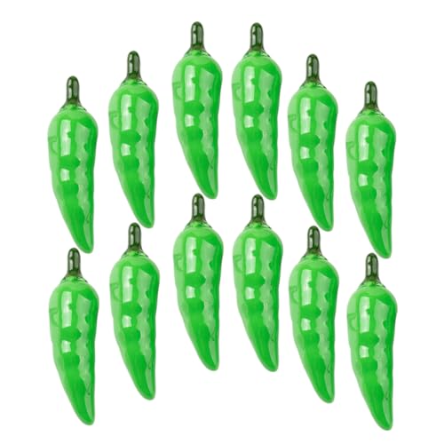 FRCOLOR 30 Stück Teiliges Mini Deko Paprika Realistische Künstliche Gemüse Modelle Lebensechte Simulation von Grünen Chilischoten für Tischdekoration Fotorequisiten Wohn und Gastronomie von FRCOLOR