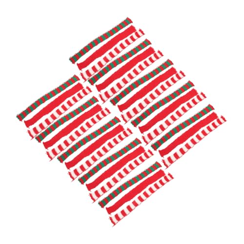 FRCOLOR 30 Stück Teiliges Mini Strickschals aus Wollgarn Filigrane Langlebige Mini Schals Rot Weiß Grün Weihnachtliche Deko für Zuhause und DIY Bastelprojekte von FRCOLOR