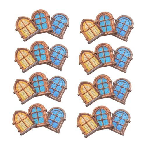 FRCOLOR 30 Stück Teiliges Miniatur Holzfensterrahmen im Europäischen Stil Naturbelassenes DIY Holzfenstermodell für Puppenhäuser Realistische Miniaturfenster für Kreative Bastelprojekte von FRCOLOR