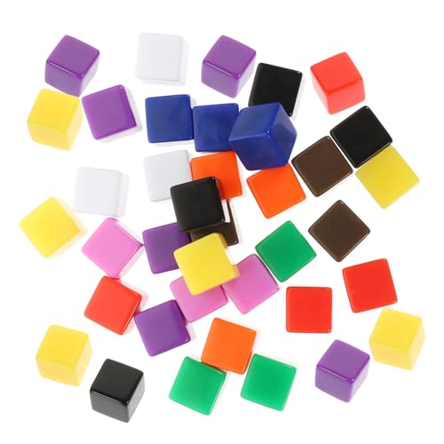 FRCOLOR 30 Stück Teiliges Unbemalte Kunststoff würfel zum Selbergestalten Leichte DIY zubehörwürfel für Vielseitige Bildungs Spielwürfel zum Mathelernen und Kreativen Basteln von FRCOLOR