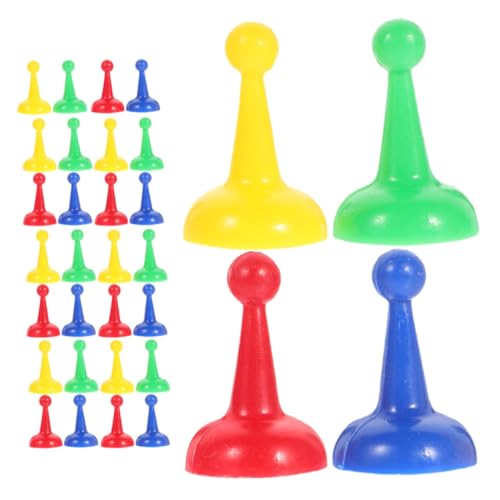 FRCOLOR 32 Stück Kunststoff Pawns für Brettspiele Marker für Flying Chess und Familieninteraktionen FRCOLOR 32 Stück Kunststoff Pawns für Brettspiele Marker für Flying Chess und Familieninteraktionen von FRCOLOR