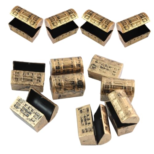 FRCOLOR 32 Stück Teiliges Miniatur Piratenschatzkästchen Vintage Stil Handgeschnitzt Dekorative Schatztruhe für Puppenhaus Fotorequisiten und Schreibtisch Ornament von FRCOLOR