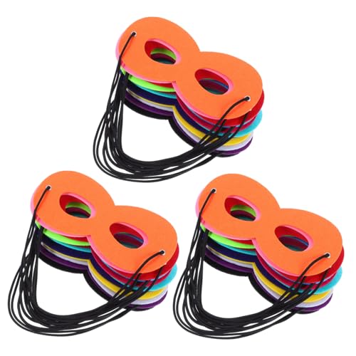 FRCOLOR 36 Stück Augenmasken aus Filz für Kostümpartys Rollenspiele Halloween und Karneval Verkleidung für Farben Gemischt von FRCOLOR