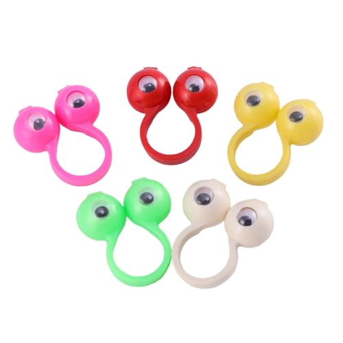 FRCOLOR 36 Stück Teiliges Fingerpuppen Großen Augenringen Bunte Puppen Ringe für Pädagogisches Fingerspielzeug für Rollenspiele Partys und Kreatives Lernen Zufällige Farbe Zufällige Farbe von FRCOLOR
