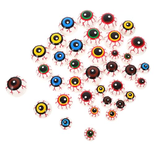 FRCOLOR 36 Stück Teiliges Halloween Deko Realistische Augäpfel in Bunte Gruselige Augen für Party Dekoration und Bastelrequisiten Geeignet für Halloween Party und DIY Puppen FRCOLOR 36 Stück Teiliges Halloween Deko Realistische Augäpfel in Bunte Gruselige Augen für Party Dekoration und Bastelrequisiten Geeignet für Halloween Party und DIY Puppen von FRCOLOR