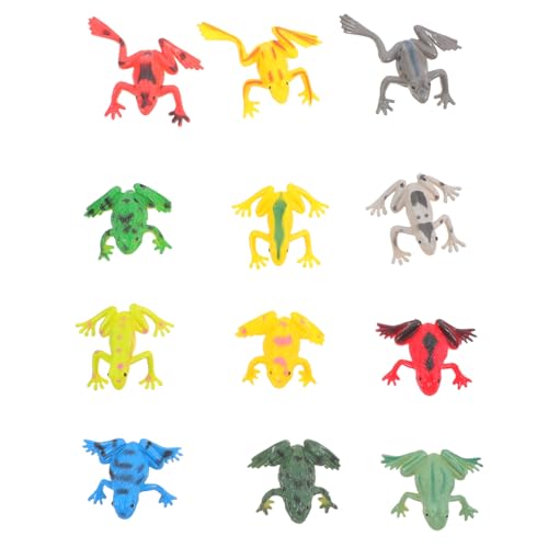 FRCOLOR 36 Stück Teiliges Kleine Plastikfrösche Realistische Mini Froschfiguren für Outdoor Waldtiere Thema Fördernd Kreative Rollenspiele von FRCOLOR