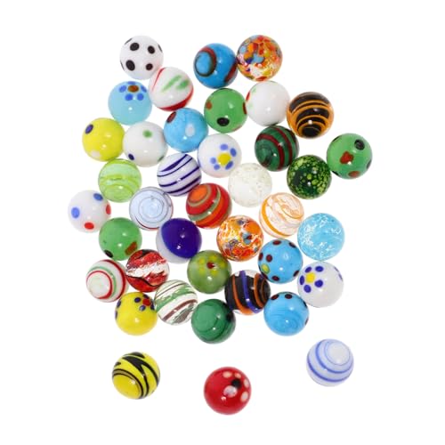FRCOLOR 38 Stück Teiliges Murmeln Bunte Glasmurmeln für Spiele Dekoration und Aquarien Hochwertige Langlebige und Praktische Murmeln für Kreative Anwendungen von FRCOLOR