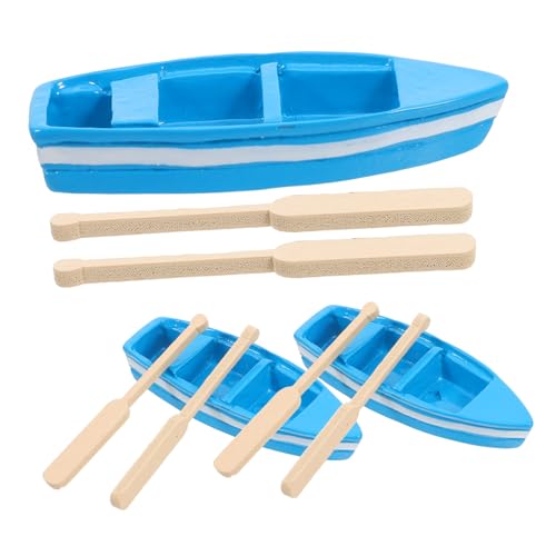 FRCOLOR 3Sätze Miniatur Boot Simulationsboot Dekoration für Miniaturgärten Wohnaccessoires Langlebiges Harzmaterial für Innenhöfe und Balkone von FRCOLOR