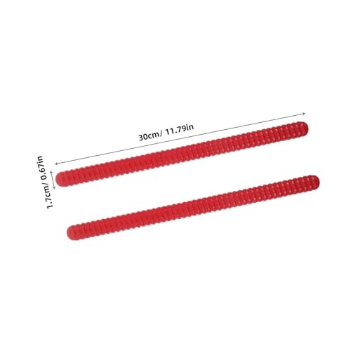 FRCOLOR 4 . Teiliges Holz Rhythmusstäbe für Spiralgewickelte Lummi Sticks Robustes Percussion Instrument in Rot Fördert Koordination Musikalische Kreativität Leicht und Tragbar für von FRCOLOR