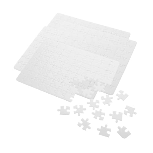FRCOLOR 4 Blätter Blanko Puzzle mit Teilen Leere Papier Puzzleteile zum Bemalen und DIY Gestalten Kreatives Puzzle für Stabil und Sicher für Persönliche Kunstprojekte von FRCOLOR