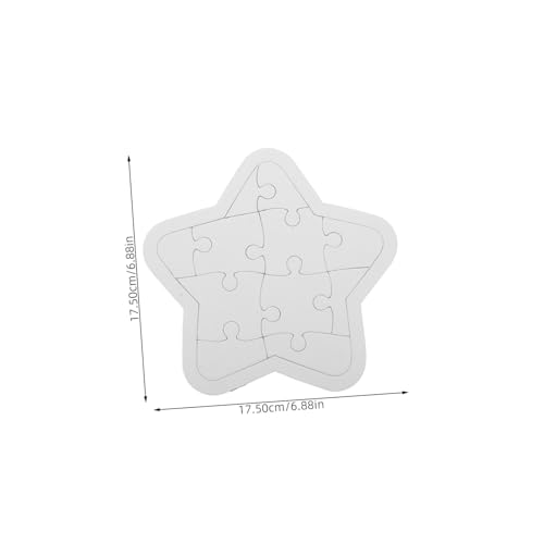 FRCOLOR 4 Blätter DIY Blank Puzzles Große Leere Puzzleteile zum Bemalen und Zeichnen Kreative Bastelspielzeuge für Fördert Konzentration und Problemlösungsspiel von FRCOLOR
