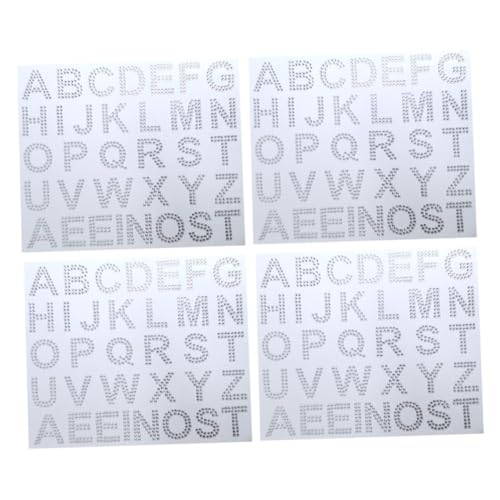 FRCOLOR 4 Blätter Dekorative Strass Buchstaben Aufkleber Selbstklebend Glitzer Buchstaben für Kleidung Taschen Hüte DIY Schmuck Verzierungen FRCOLOR 4 Blätter Dekorative Strass Buchstaben Aufkleber Selbstklebend Glitzer Buchstaben für Kleidung Taschen Hüte DIY Schmuck Verzierungen von FRCOLOR