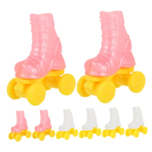 FRCOLOR 4 Paare Miniatur Rollschuhe für Puppen Detailreiche Niedliche Vier Rad Modelle Perfektes Puppenhauszubehör DIY Bastelmaterial Liebevoll Gestaltete Puppen Rollschuhe in Weiß FRCOLOR 4 Paare Miniatur Rollschuhe für Puppen Detailreiche Niedliche Vier Rad Modelle Perfektes Puppenhauszubehör DIY Bastelmaterial Liebevoll Gestaltete Puppen Rollschuhe in Weiß von FRCOLOR