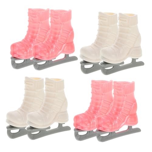 FRCOLOR 4 Paare Miniatur Rollschuhe für Puppen Kunststoff Puppenzubehör Langlebige Mini Rollschuhe zum Dekorieren und Basteln Geeignet für Puppenhaus Zubehör FRCOLOR 4 Paare Miniatur Rollschuhe für Puppen Kunststoff Puppenzubehör Langlebige Mini Rollschuhe zum Dekorieren und Basteln Geeignet für Puppenhaus Zubehör von FRCOLOR