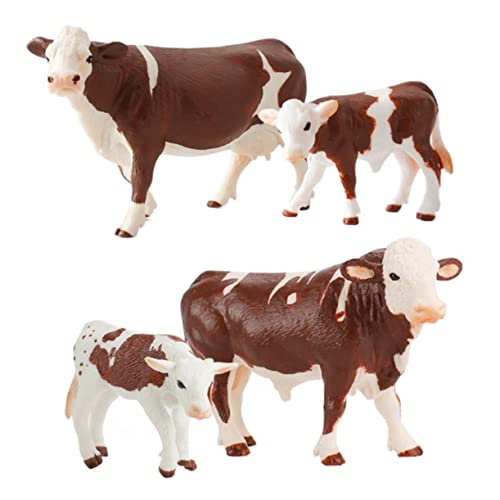 FRCOLOR 4 STÜCKE Teiliges Set von Simulation Farm Tieren Realistische Kuh Modelle für Lehrspielzeug Tierkenntnis und Dekorativ und Langlebig FRCOLOR 4 STÜCKE Teiliges Set von Simulation Farm Tieren Realistische Kuh Modelle für Lehrspielzeug Tierkenntnis und Dekorativ und Langlebig von FRCOLOR