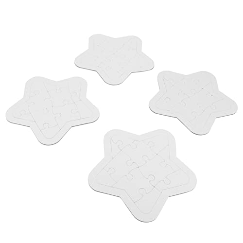 FRCOLOR 4 Sätze DIY Malpuzzle Leere Puzzleteile für Kreatives Zeichnen Fördert Hand Augen Koordination und Kreativität für Jungen und Mädchen von FRCOLOR