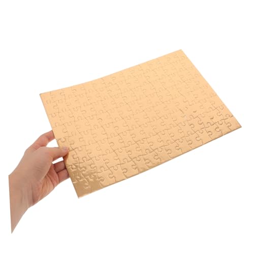 FRCOLOR 4 Sätze Goldene Blanko-Puzzles Teile für Stabile Kindersichere Jigsaw-bretter zum Bemalen DIY-kunstprojekte Familienaktivitäten Kreative Geschenkideen und Sublimation von FRCOLOR
