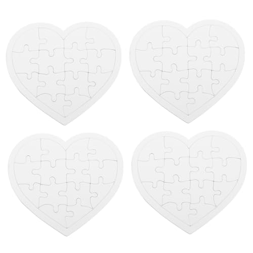 FRCOLOR 4 Sätze Herzförmige Blanko DIY Puzzles aus Papier zum Selbstgestalten für Malpuzzle Bastelset für Jungen und Mädchen Kreative Gestaltung und Malspaß FRCOLOR 4 Sätze Herzförmige Blanko DIY Puzzles aus Papier zum Selbstgestalten für Malpuzzle Bastelset für Jungen und Mädchen Kreative Gestaltung und Malspaß von FRCOLOR