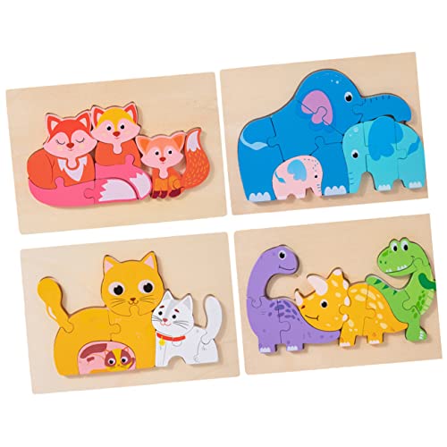 FRCOLOR 4 Sätze Holzpuzzle für Kleinkinder Teiliges Tier Puzzle aus Holz Fördert Kognitive Fähigkeiten Hand Auge Koordination und Eltern Junge Mädchen Interaktion Sicher und FRCOLOR 4 Sätze Holzpuzzle für Kleinkinder Teiliges Tier Puzzle aus Holz Fördert Kognitive Fähigkeiten Hand Auge Koordination und Eltern Junge Mädchen Interaktion Sicher und von FRCOLOR