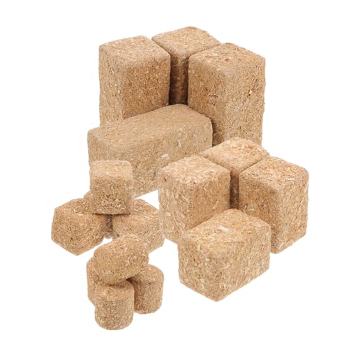 FRCOLOR 4 Sätze Mini Heuballen für Basteln Realistische Miniatur Heustapel in Verschiedenen Formen Leichte Dekoration für Puppenhäuser Bauernhof und Party Dioramen Flexible Anordnung von FRCOLOR