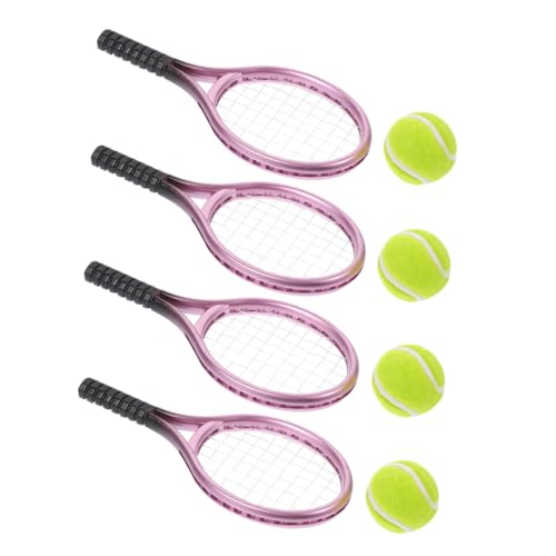 FRCOLOR 4 Sätze Mini Tennis Schläger und Ball Set für Puppenhaus Teiliges Set mit Realistischen Miniatur Sportzubehör für Perfektes Zubehör für Kreative Spielwelten und Dekoration FRCOLOR 4 Sätze Mini Tennis Schläger und Ball Set für Puppenhaus Teiliges Set mit Realistischen Miniatur Sportzubehör für Perfektes Zubehör für Kreative Spielwelten und Dekoration von FRCOLOR