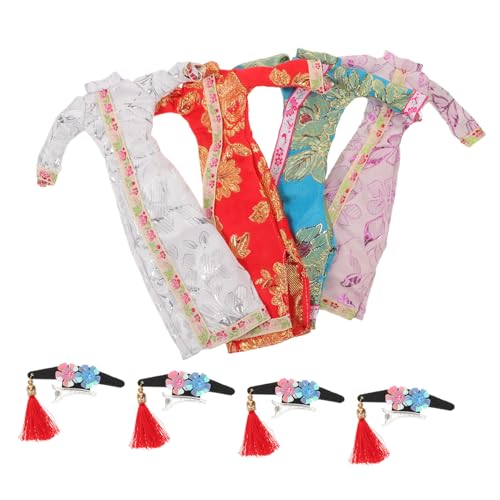 FRCOLOR 4 Sätze Puppe Cheongsam Puppenkleidung Kostüm Kleid Für Puppe Schönes Puppenkostüm Dekoratives Puppenkostüm Puppen-Outfit Dekorativ Puppenoutfits Für Mädchen Polyester FRCOLOR 4 Sätze Puppe Cheongsam Puppenkleidung Kostüm Kleid Für Puppe Schönes Puppenkostüm Dekoratives Puppenkostüm Puppen-Outfit Dekorativ Puppenoutfits Für Mädchen Polyester von FRCOLOR