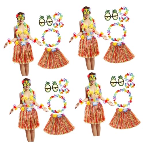 FRCOLOR 4 Sätze Strohrock-Set LED Hula Gläser Luau- -Röcke tropisch hawaiianisches Outfit für Mädchen Hawaii-Kostüm für Damen Luau-Outfits für Frauen dekorativer Strohrock Plastik FRCOLOR 4 Sätze Strohrock-Set LED Hula Gläser Luau- -Röcke tropisch hawaiianisches Outfit für Mädchen Hawaii-Kostüm für Damen Luau-Outfits für Frauen dekorativer Strohrock Plastik von FRCOLOR