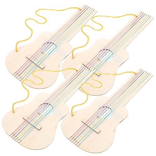 FRCOLOR 4 Sätze Teiliges DIY Holzgitarre Blanke Gitarre zum Bemalen für Kindergarten Kreatives Musikinstrument Holzspielzeug Sicher Glatt Oberfläche FRCOLOR 4 Sätze Teiliges DIY Holzgitarre Blanke Gitarre zum Bemalen für Kindergarten Kreatives Musikinstrument Holzspielzeug Sicher Glatt Oberfläche von FRCOLOR
